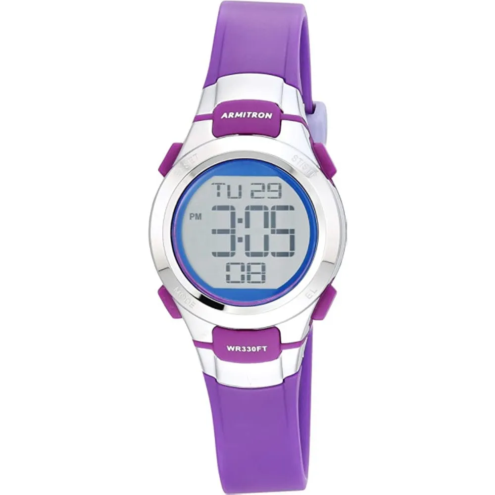 Armitron Sport Women's Digital Chronograph Resin Strap Watch, 45/7012 | Multiple Colors