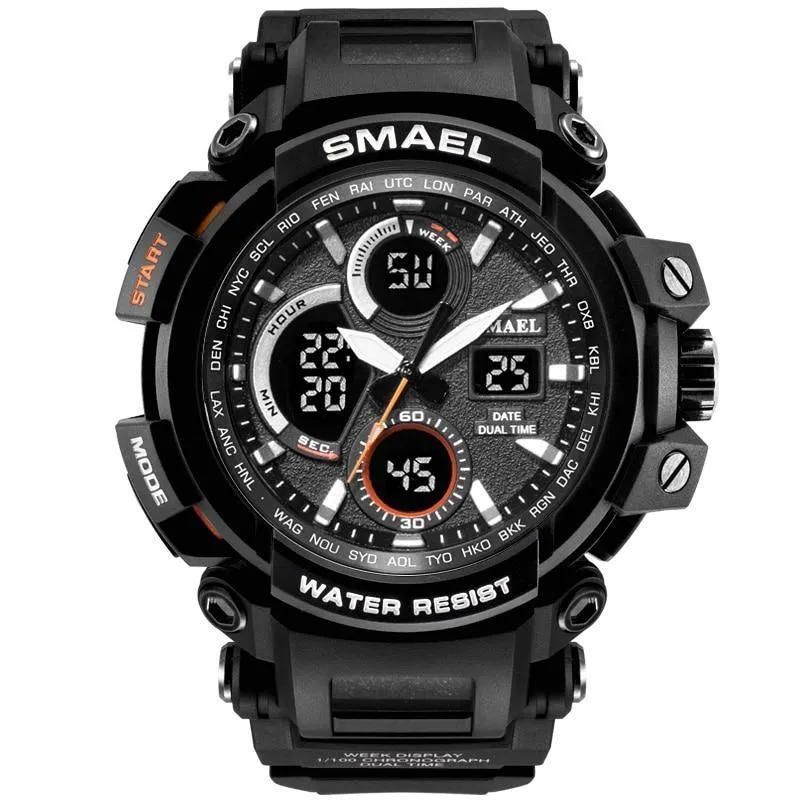 Army Green Modern Sport  Waterproof 50M Men Watches With LED Digital Display In Military Armi Relogio Masculino Style