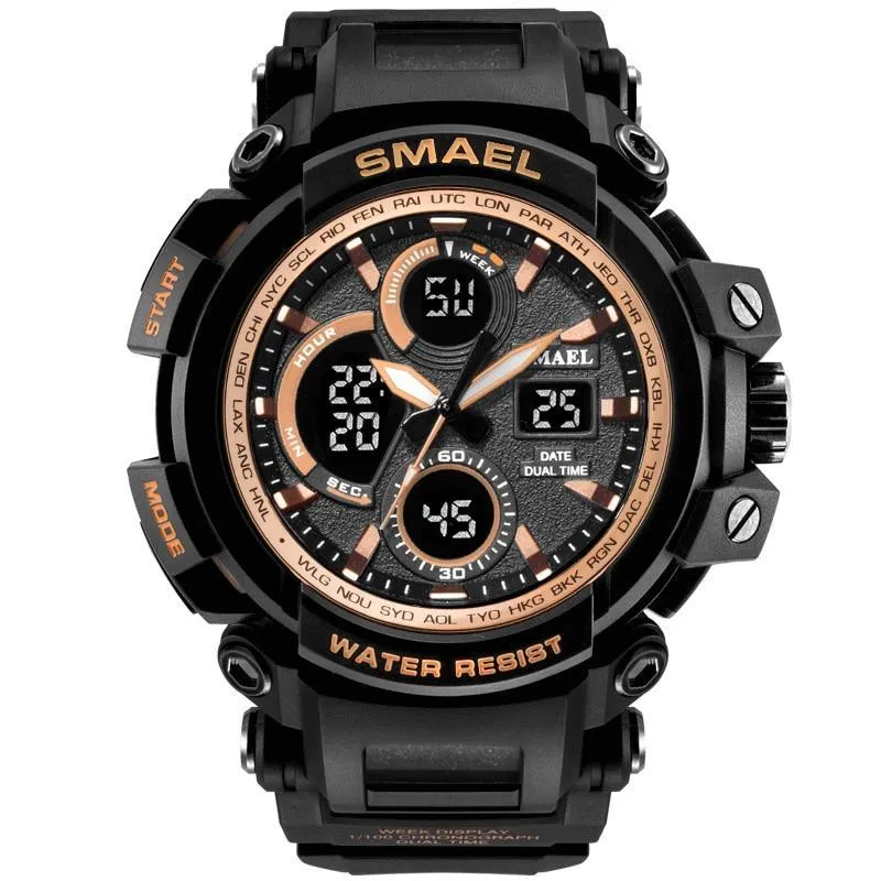 Army Green Modern Sport  Waterproof 50M Men Watches With LED Digital Display In Military Armi Relogio Masculino Style
