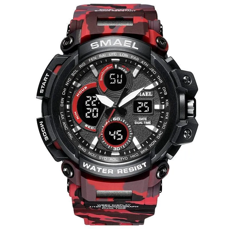Army Green Modern Sport  Waterproof 50M Men Watches With LED Digital Display In Military Armi Relogio Masculino Style