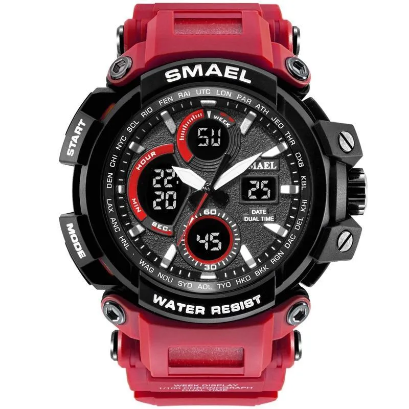Army Green Modern Sport  Waterproof 50M Men Watches With LED Digital Display In Military Armi Relogio Masculino Style