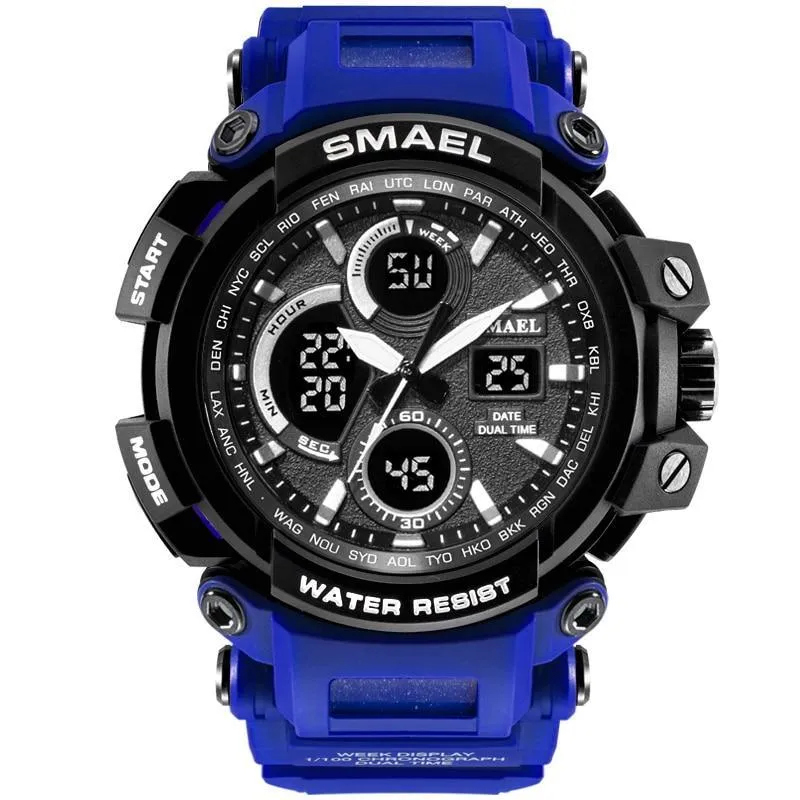 Army Green Modern Sport  Waterproof 50M Men Watches With LED Digital Display In Military Armi Relogio Masculino Style