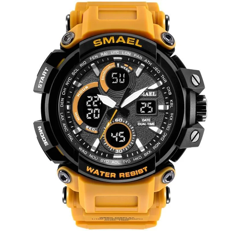 Army Green Modern Sport  Waterproof 50M Men Watches With LED Digital Display In Military Armi Relogio Masculino Style