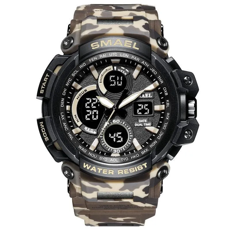 Army Green Modern Sport  Waterproof 50M Men Watches With LED Digital Display In Military Armi Relogio Masculino Style