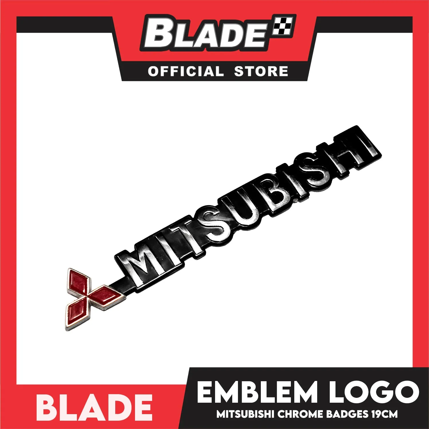 Auto Car 3D Emblem Logo Chrome Badge Sticker Decals with 3M Adhesive for Mitsubishi 19cm (Mitsubishi)