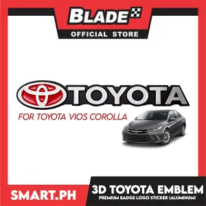 Auto Car 3D Emblem Premium Logo Badge Sticker Decals with Adhesive for Toyota Vios Carolla 15cm 3D-030 (Toyota)