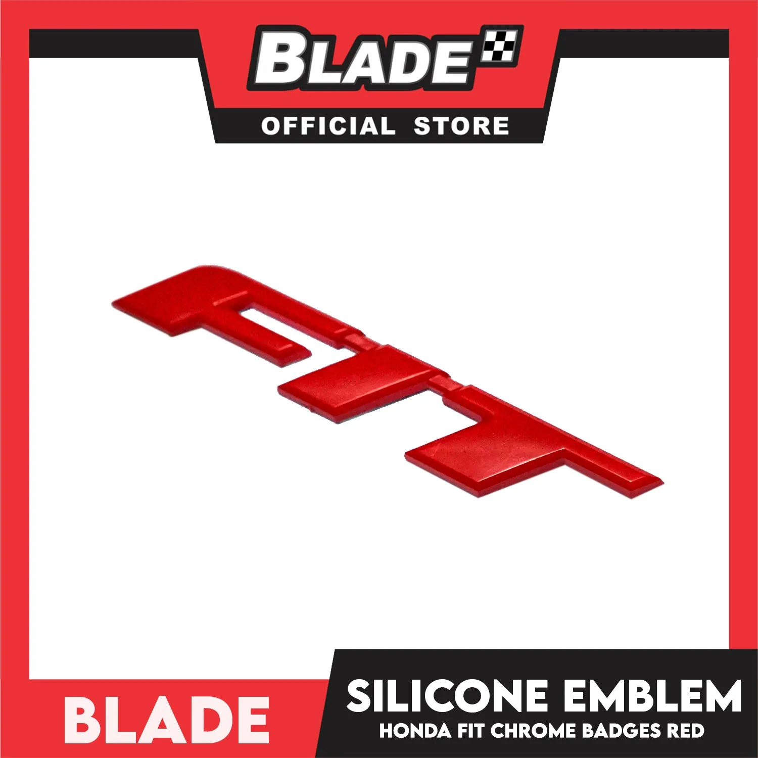 Auto Car Emblem Logo Acrylic Badge Sticker Decals with 3M Adhesive for Honda Jazz 15cm Red Color (Fit)
