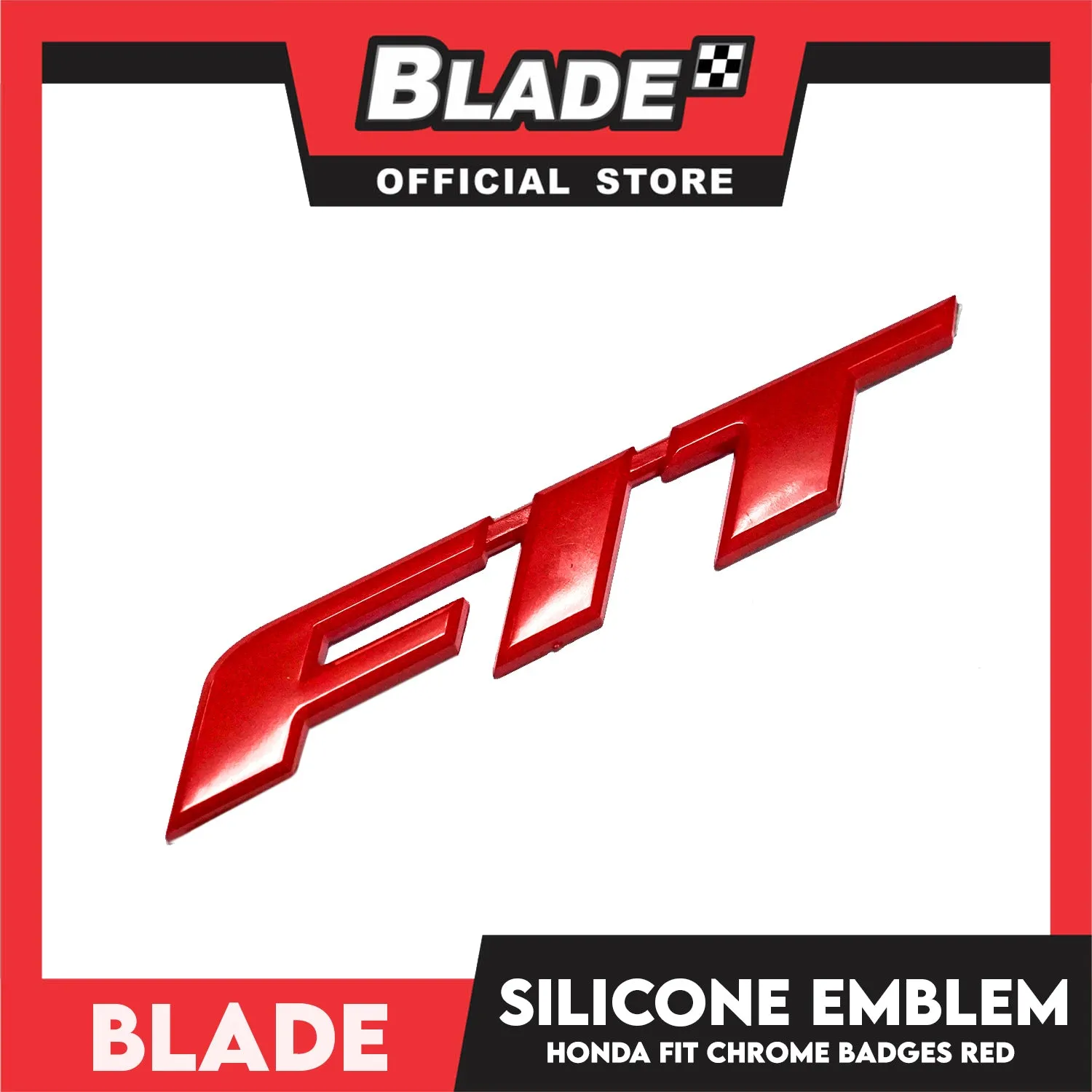 Auto Car Emblem Logo Acrylic Badge Sticker Decals with 3M Adhesive for Honda Jazz 15cm Red Color (Fit)