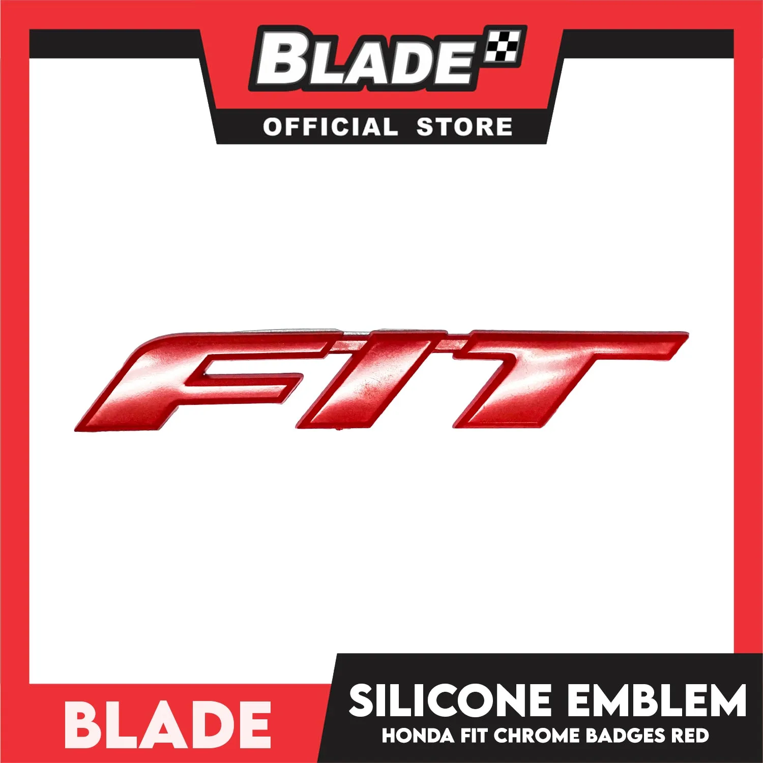 Auto Car Emblem Logo Acrylic Badge Sticker Decals with 3M Adhesive for Honda Jazz 15cm Red Color (Fit)