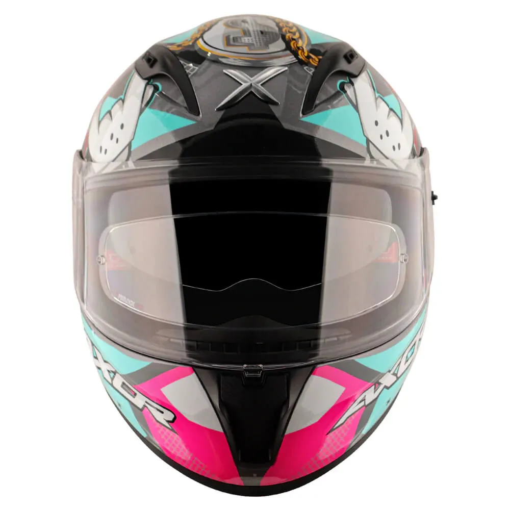 Axor Street Full Face Helmet Hip Hop Athena Grey / Mint