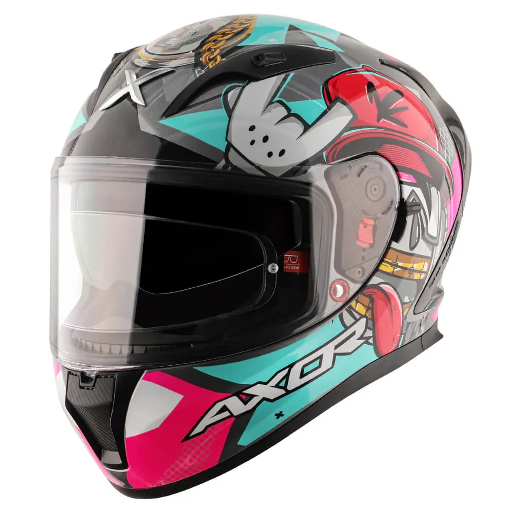 Axor Street Full Face Helmet Hip Hop Athena Grey / Mint