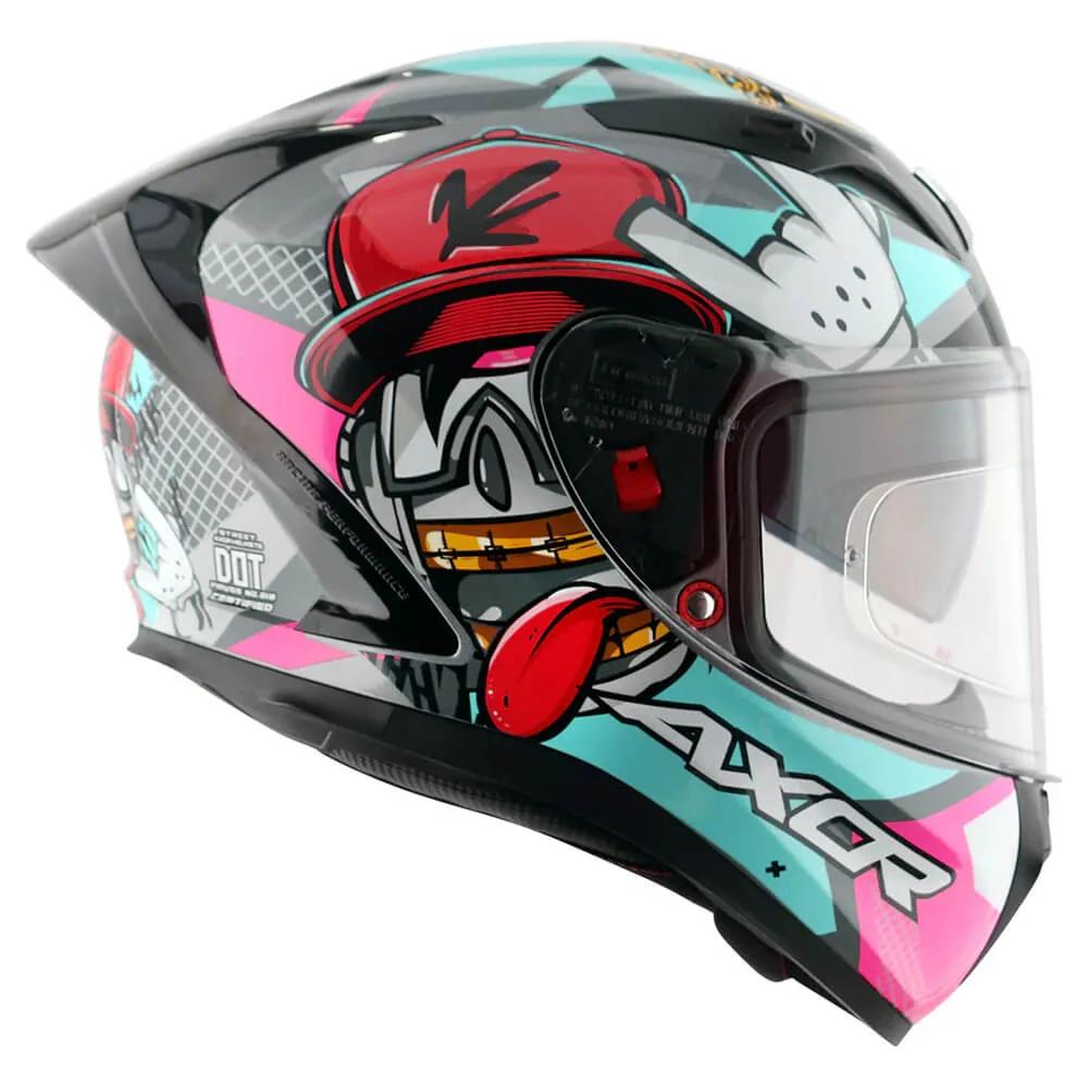 Axor Street Full Face Helmet Hip Hop Athena Grey / Mint
