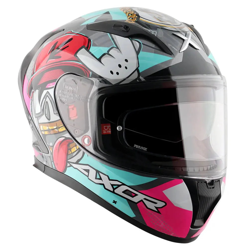 Axor Street Full Face Helmet Hip Hop Athena Grey / Mint