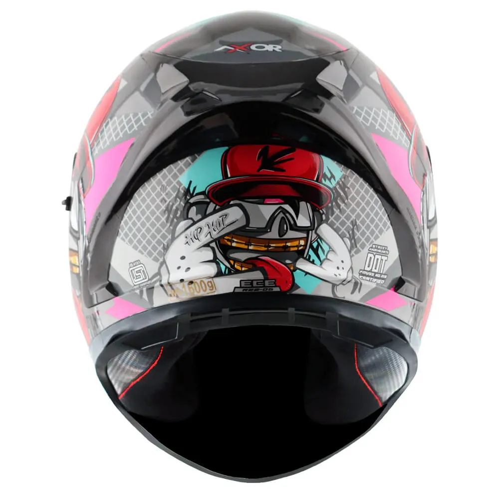Axor Street Full Face Helmet Hip Hop Athena Grey / Mint