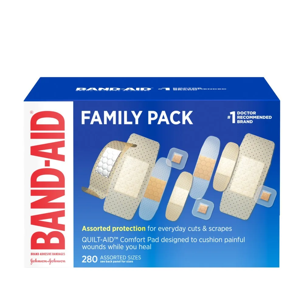 Band-Aid Brand Adhesive Bandage Family Variety Pack, Assorted Sizes