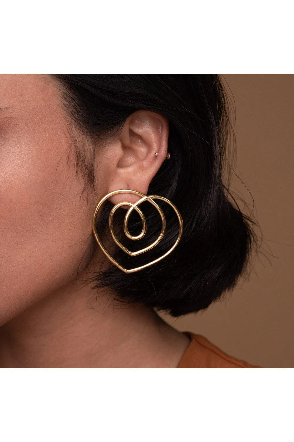 Beau Earrings - Gold Tone