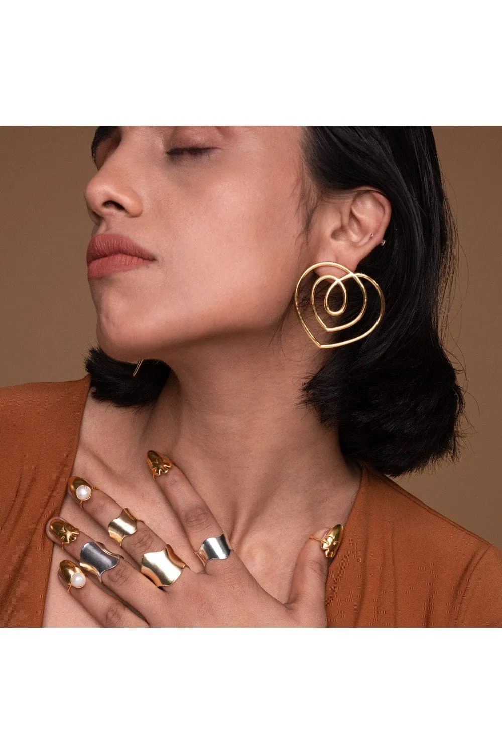 Beau Earrings - Gold Tone