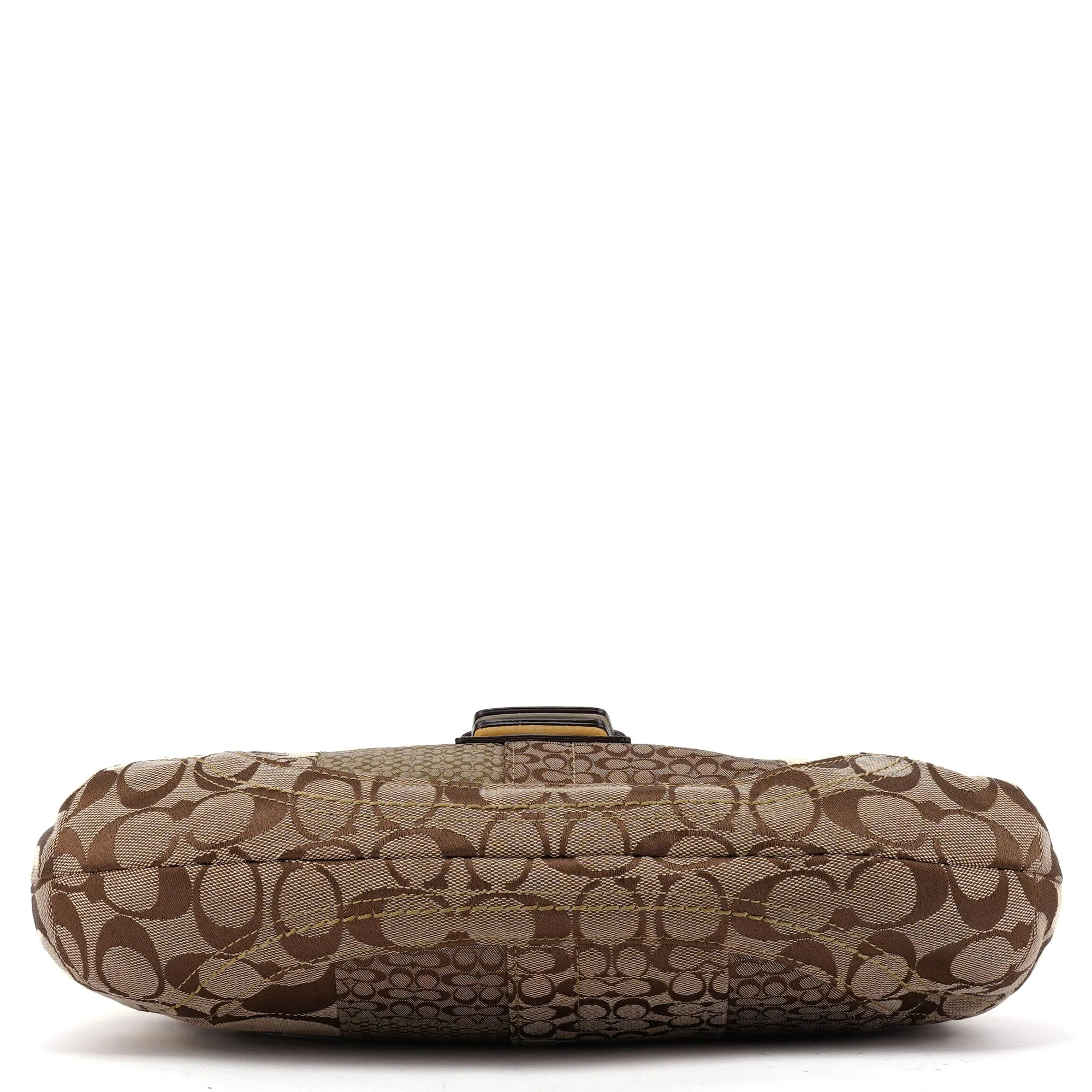 Beige Patchwork Signature C Soho Shoulder Bag
