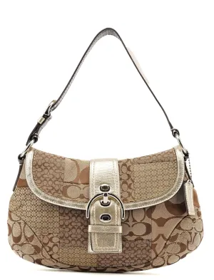 Beige Patchwork Soho Shoulder Bag