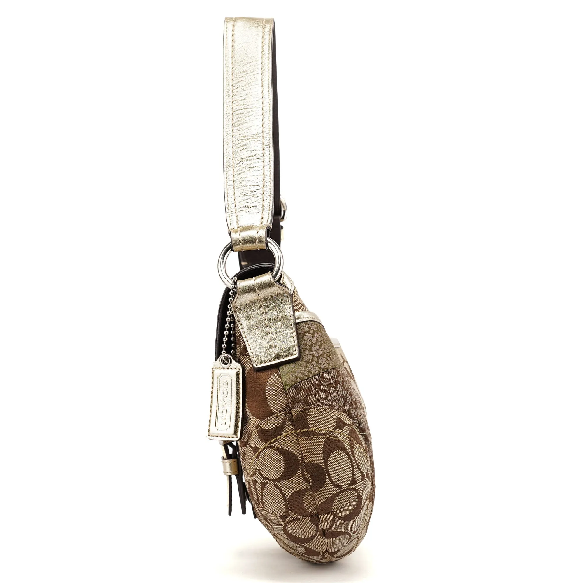 Beige Patchwork Soho Shoulder Bag