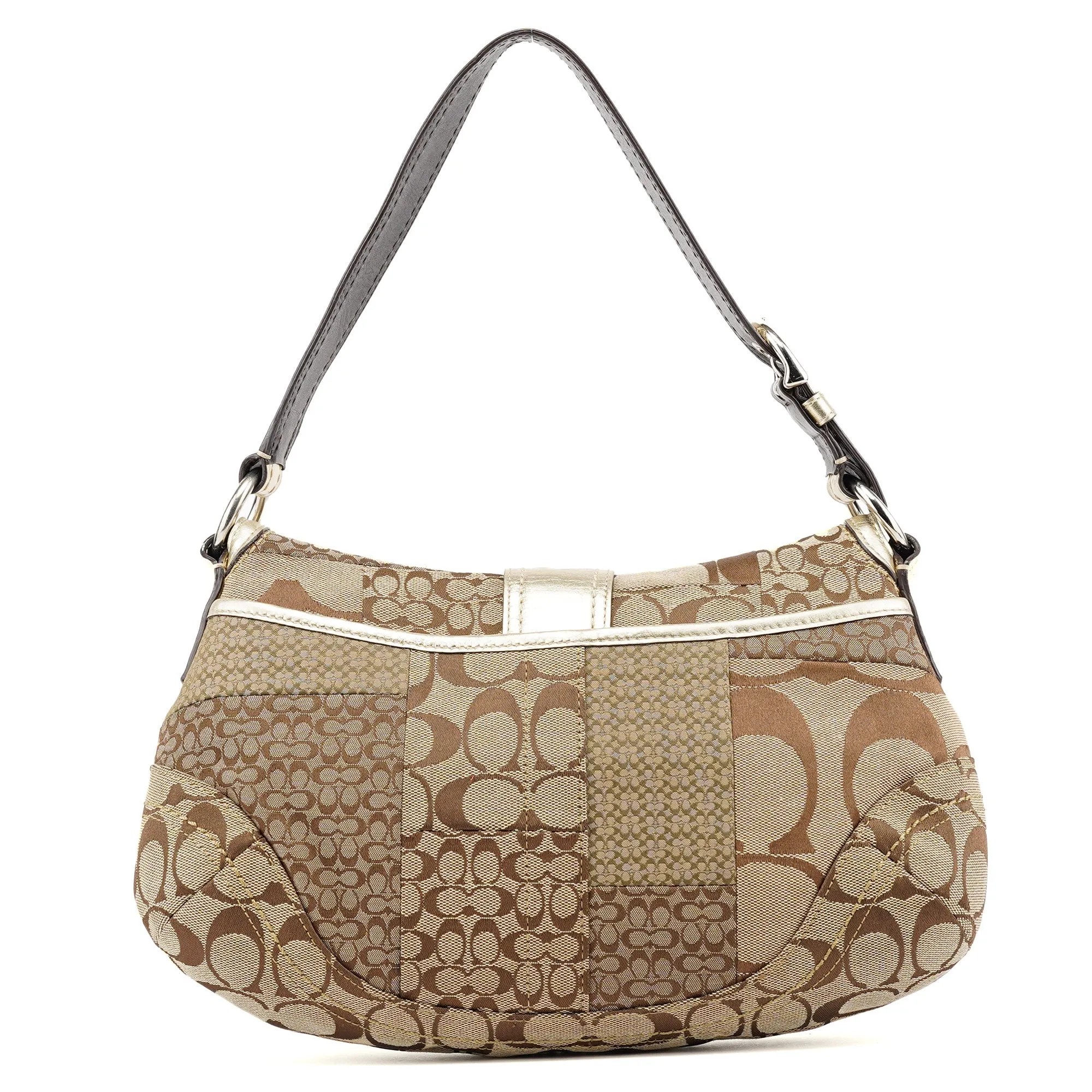 Beige Patchwork Soho Shoulder Bag