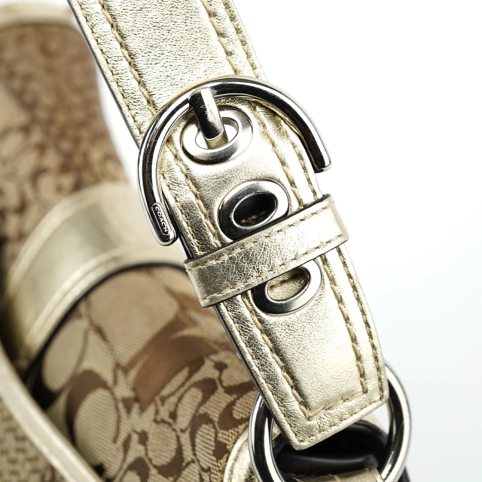 Beige Patchwork Soho Shoulder Bag