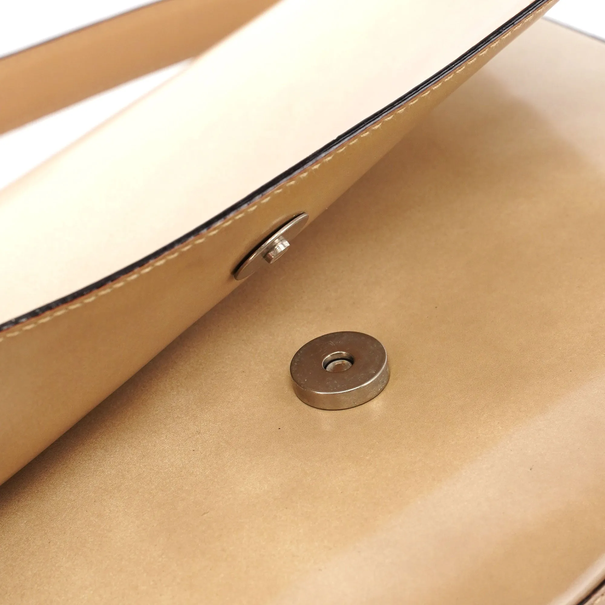 Beige Spazzolato Shoulder Bag