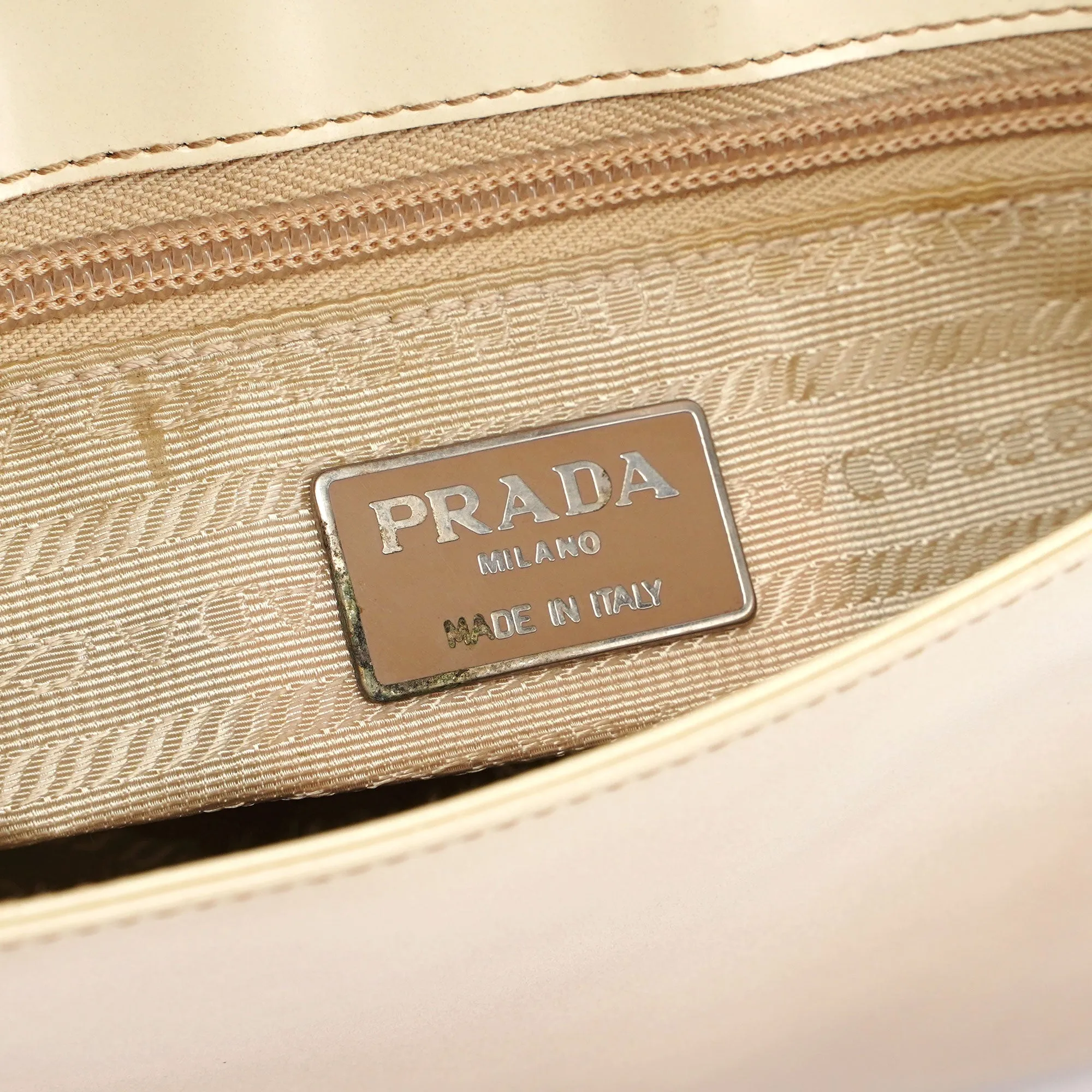 Beige Spazzolato Shoulder Bag