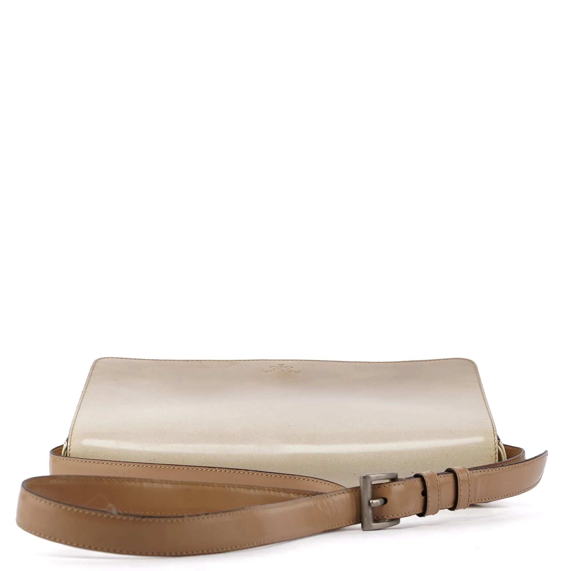 Beige Spazzolato Shoulder Bag