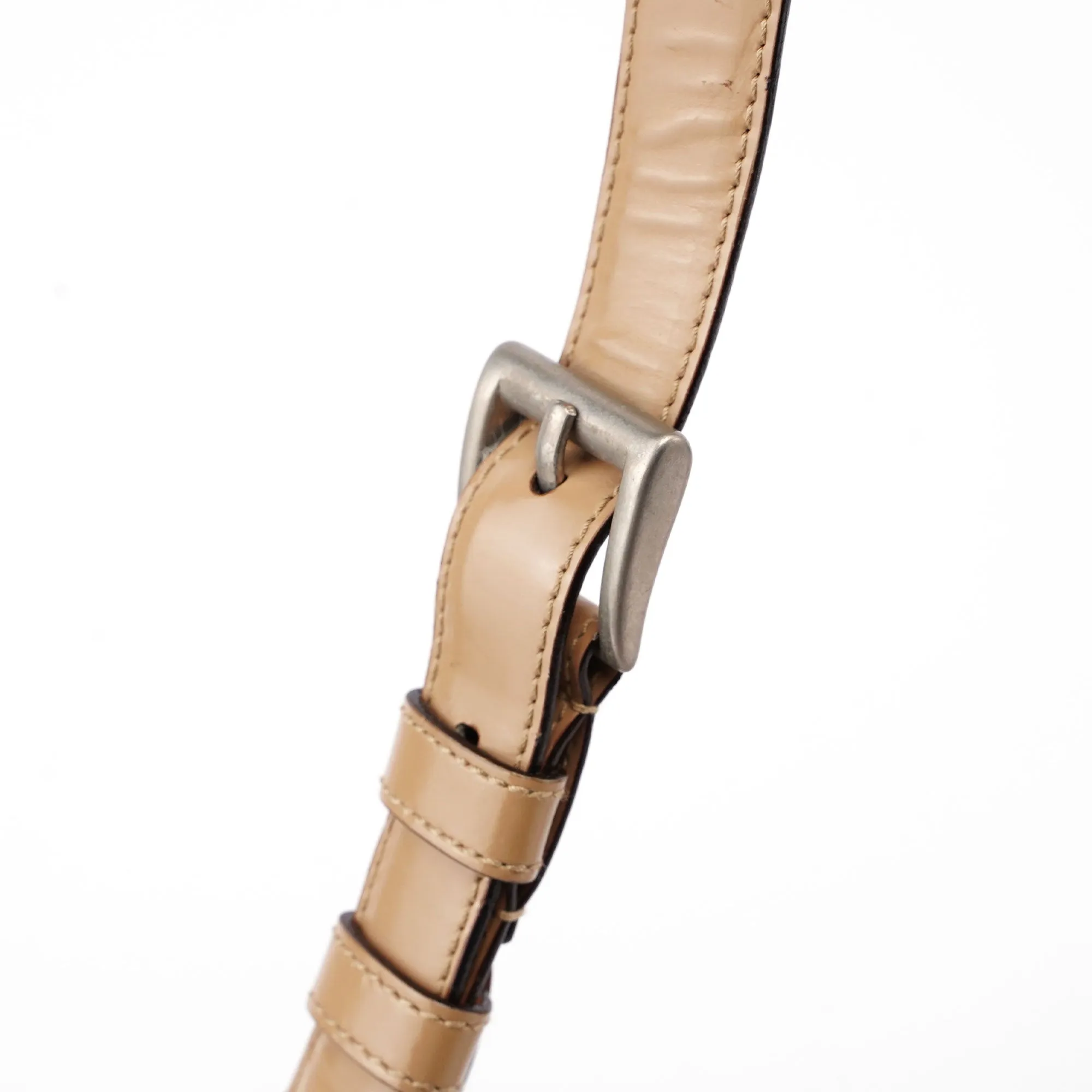 Beige Spazzolato Shoulder Bag