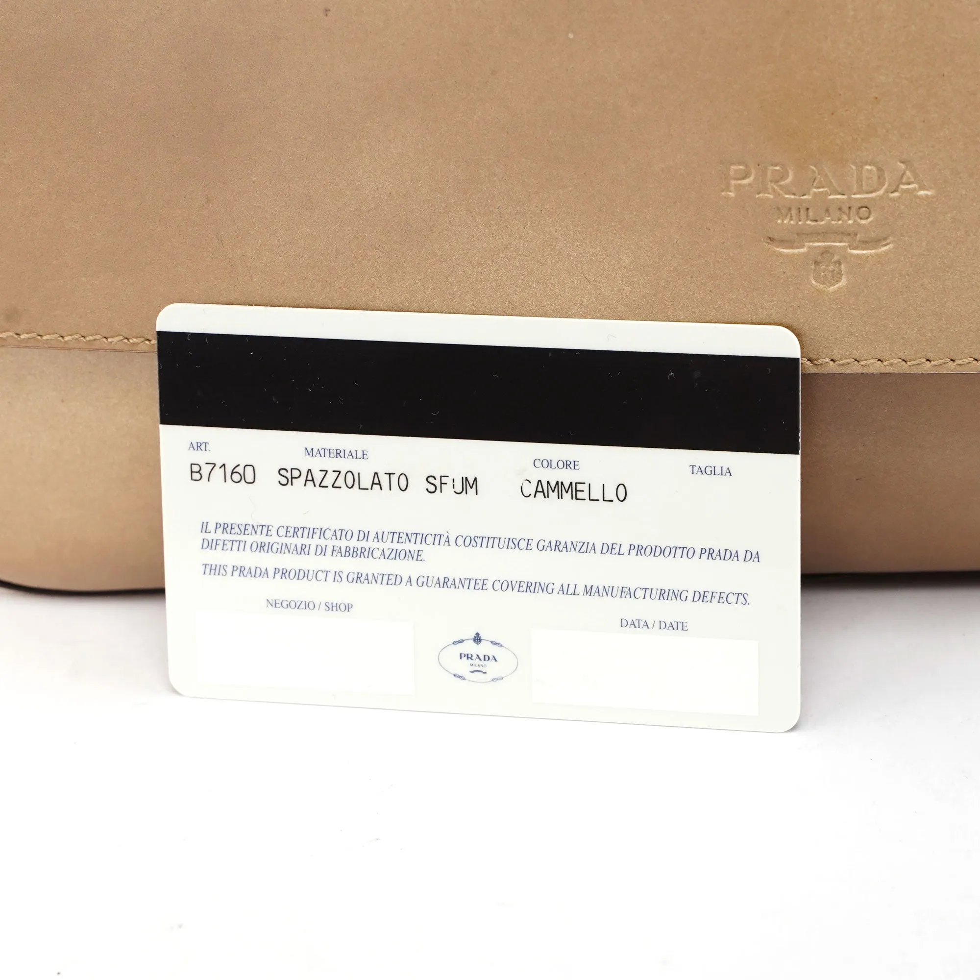 Beige Spazzolato Shoulder Bag