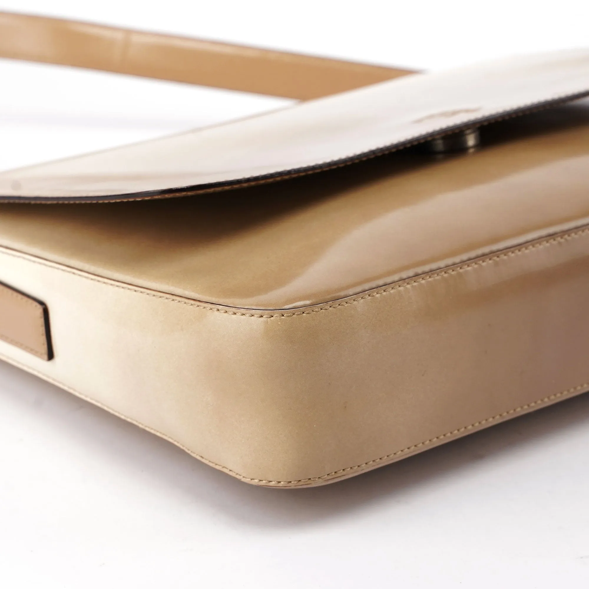 Beige Spazzolato Shoulder Bag