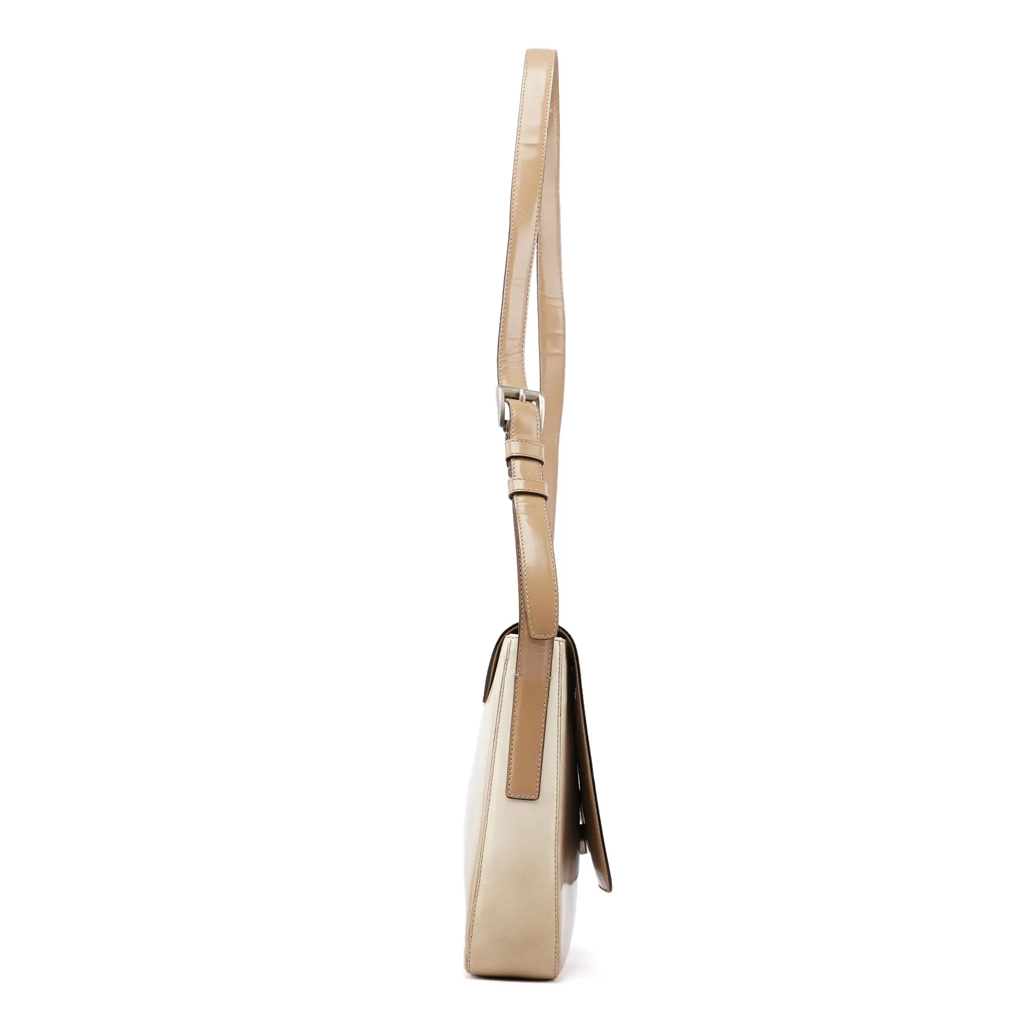 Beige Spazzolato Shoulder Bag