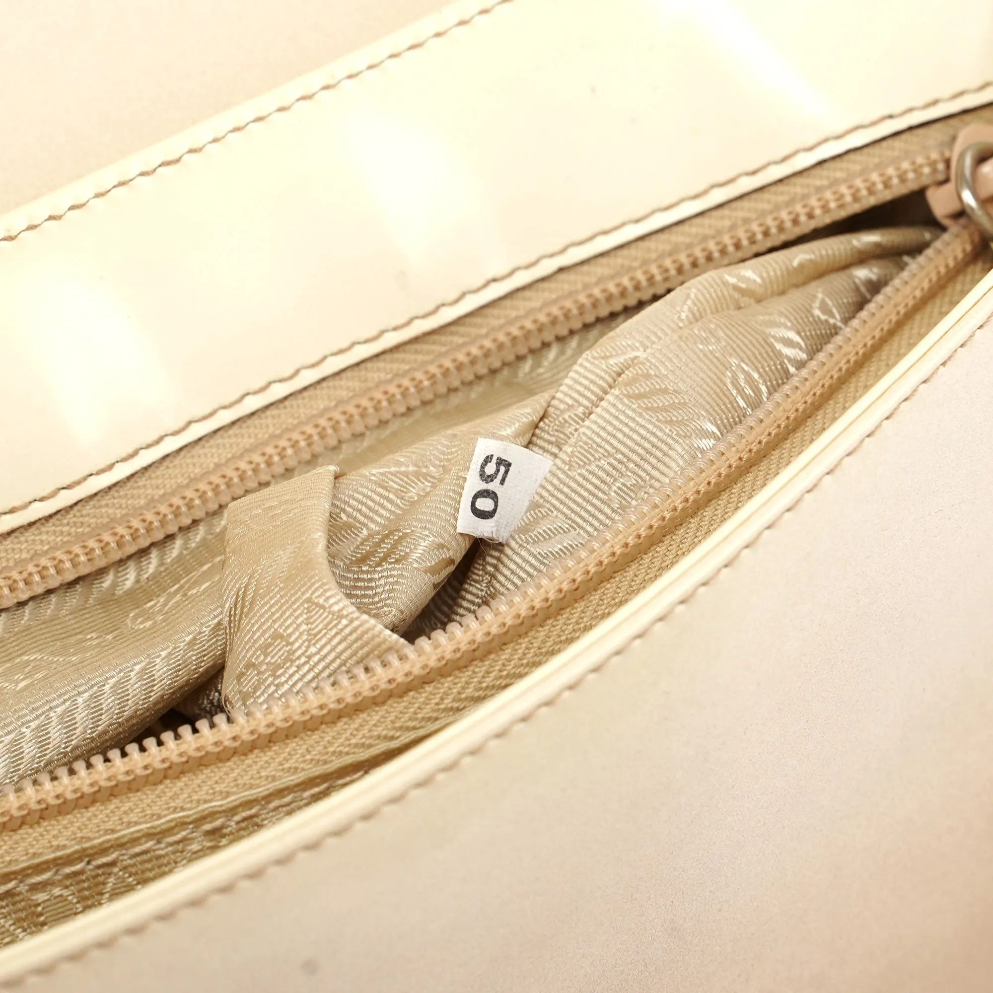 Beige Spazzolato Shoulder Bag