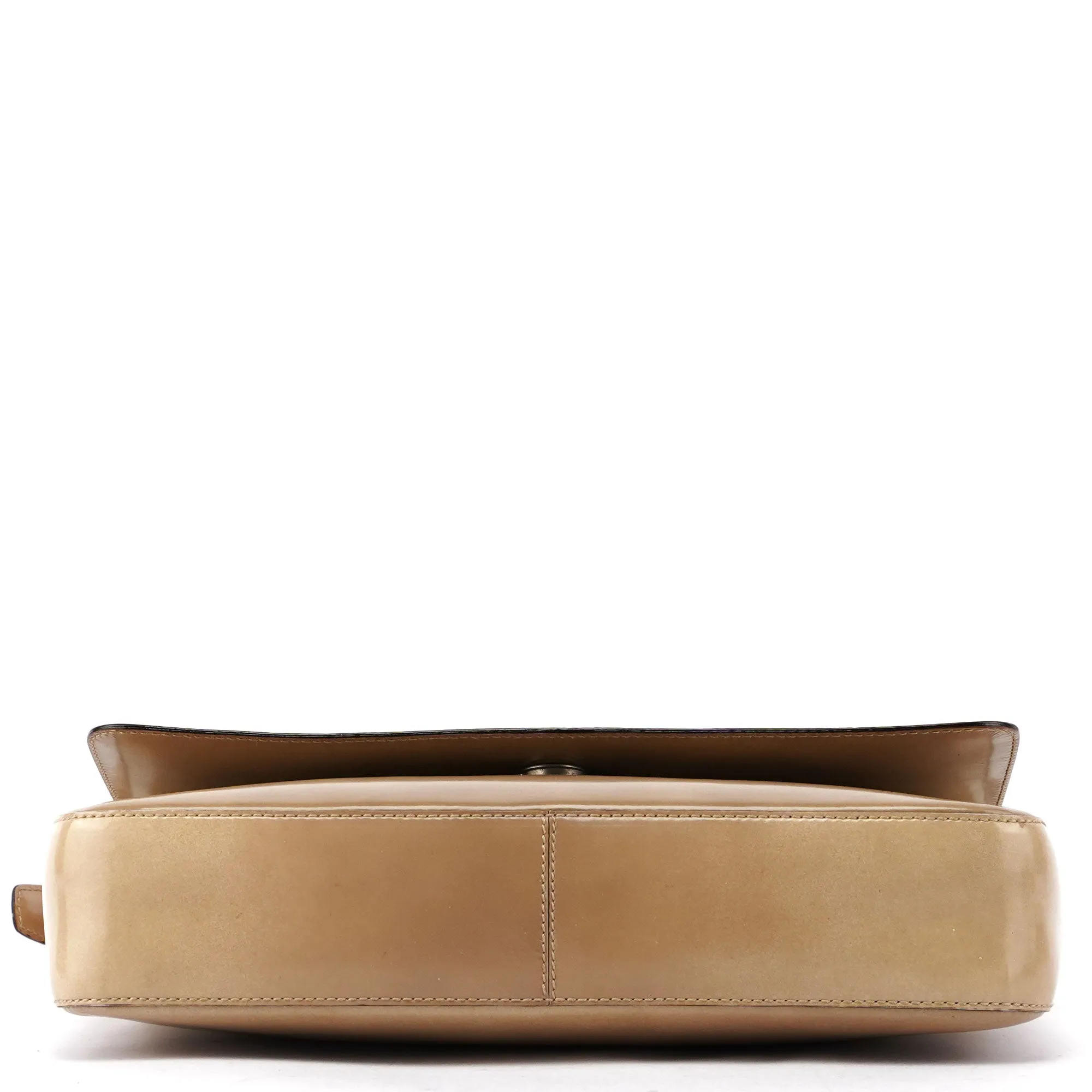 Beige Spazzolato Shoulder Bag