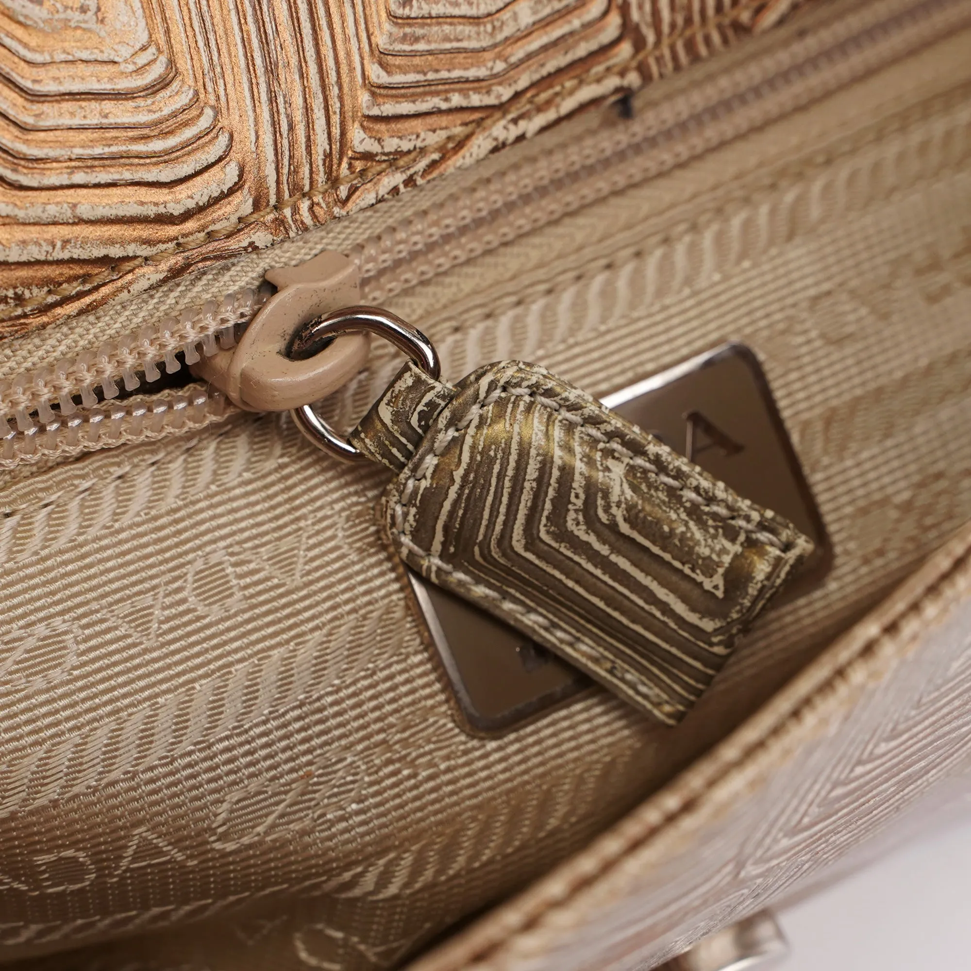 Beige Tortoise Shoulder Bag