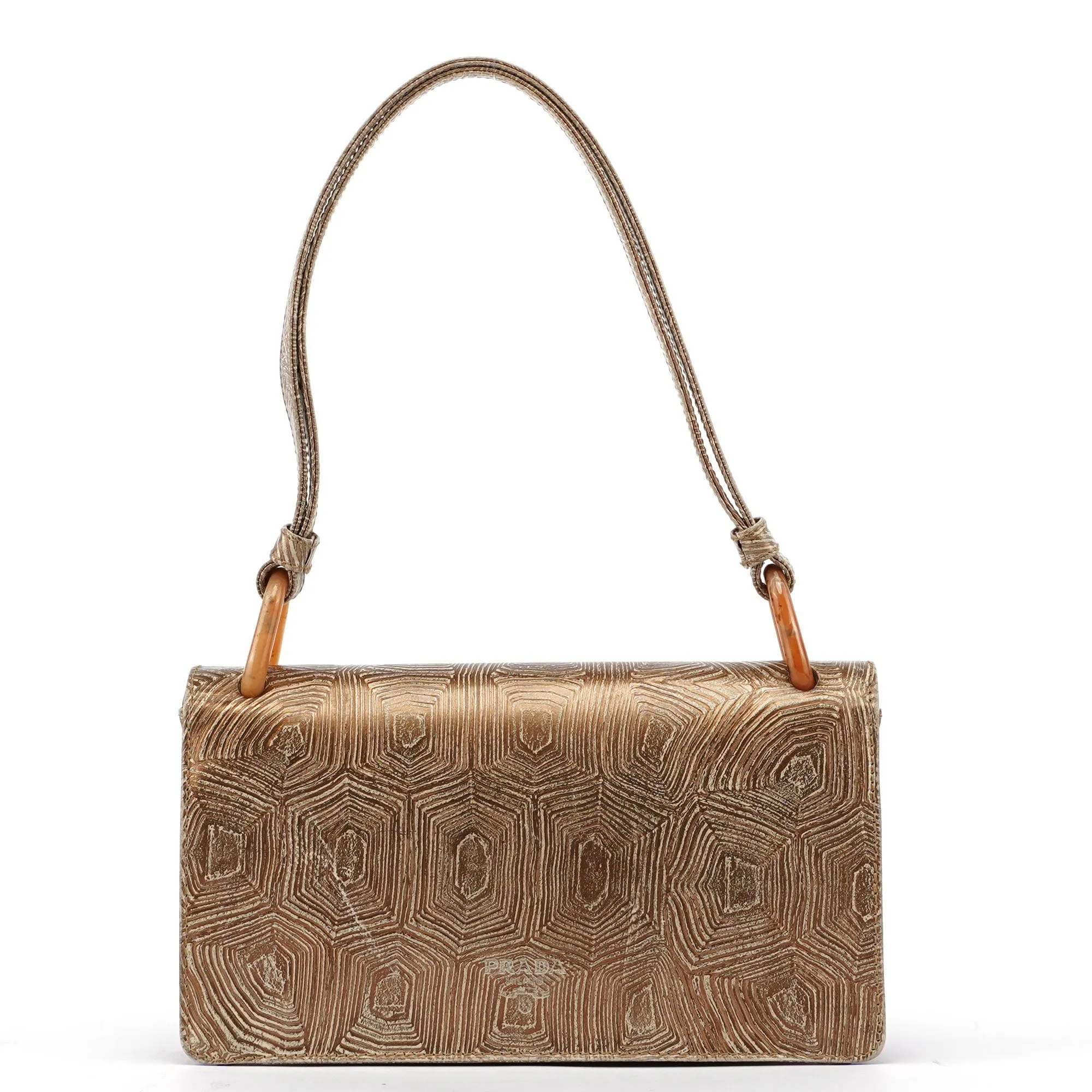 Beige Tortoise Shoulder Bag