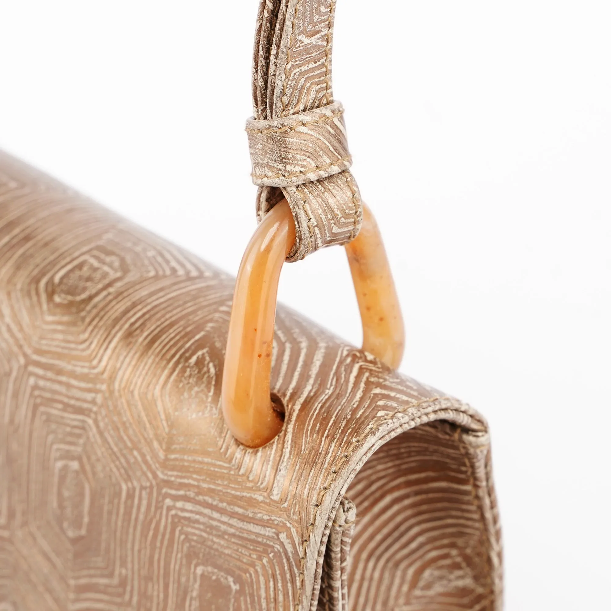 Beige Tortoise Shoulder Bag