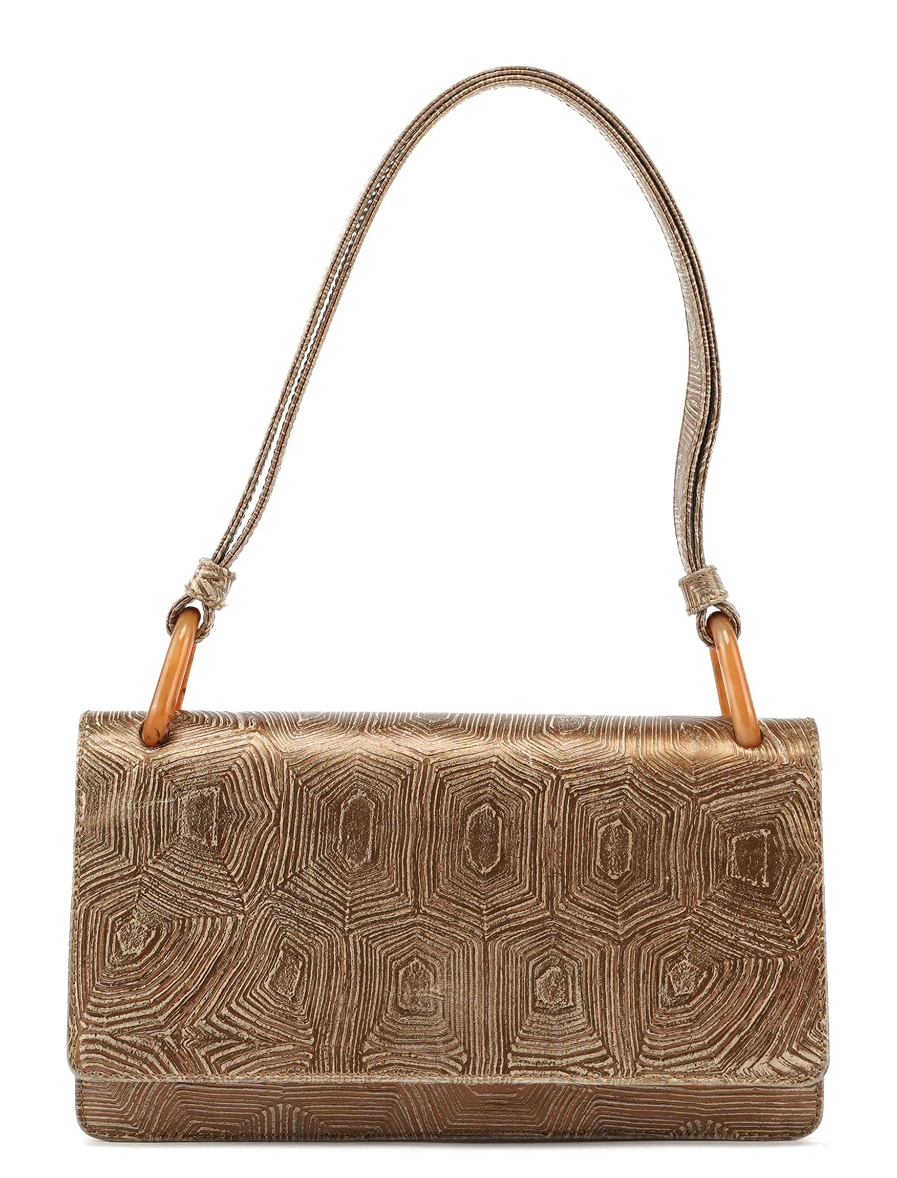 Beige Tortoise Shoulder Bag