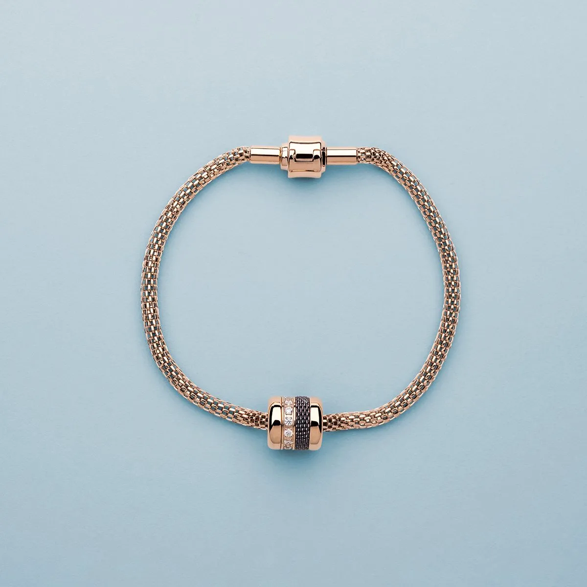 BERING Arctic Symphony Polished Rose Gold Detachable Charm Set