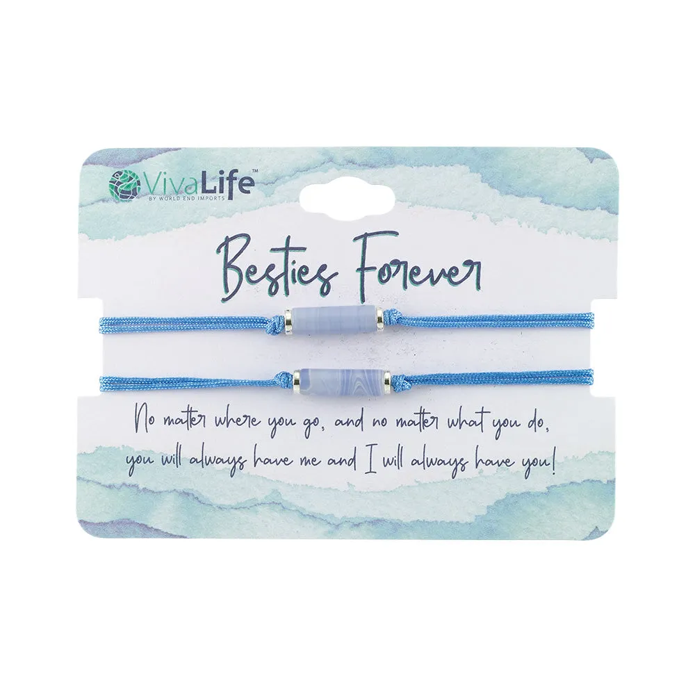 Besties Forever Natural Stone Bracelet Set
