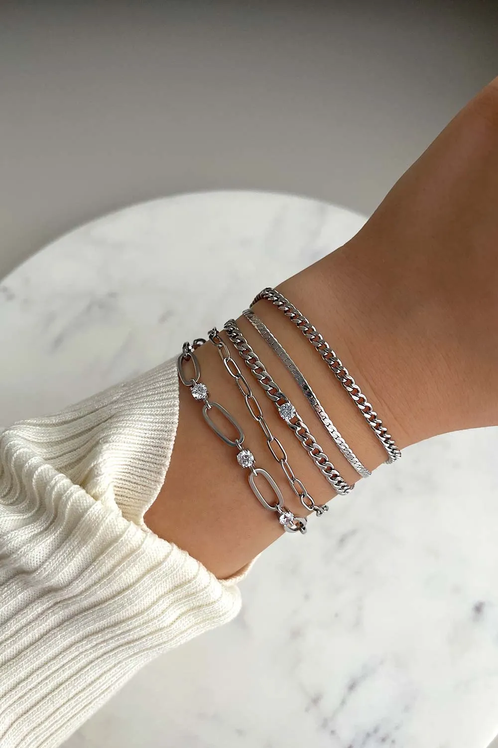Bicycle Chain Bracelet Silver