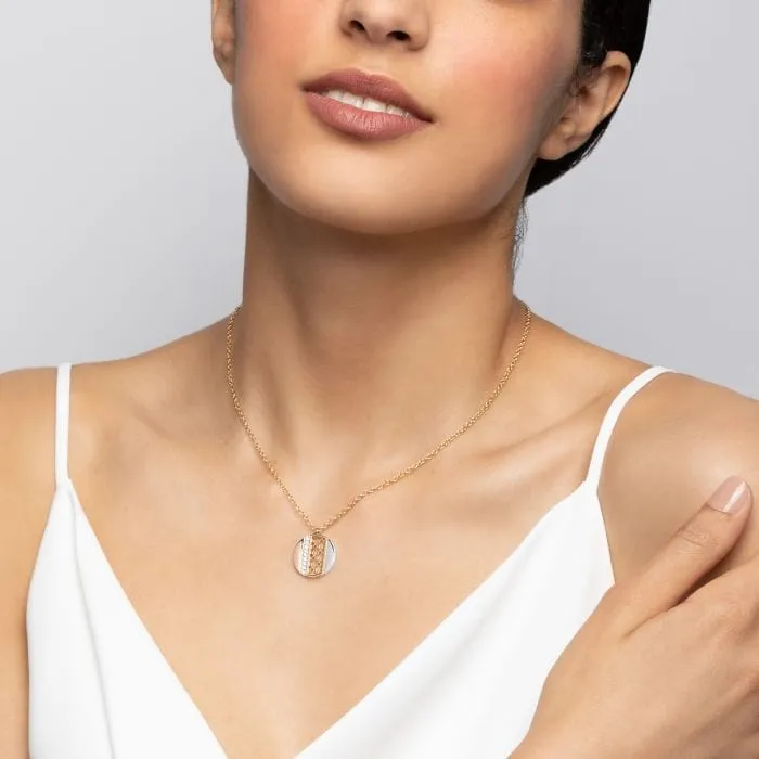 Birks Tri Gold Dare to Dream Circle Necklace