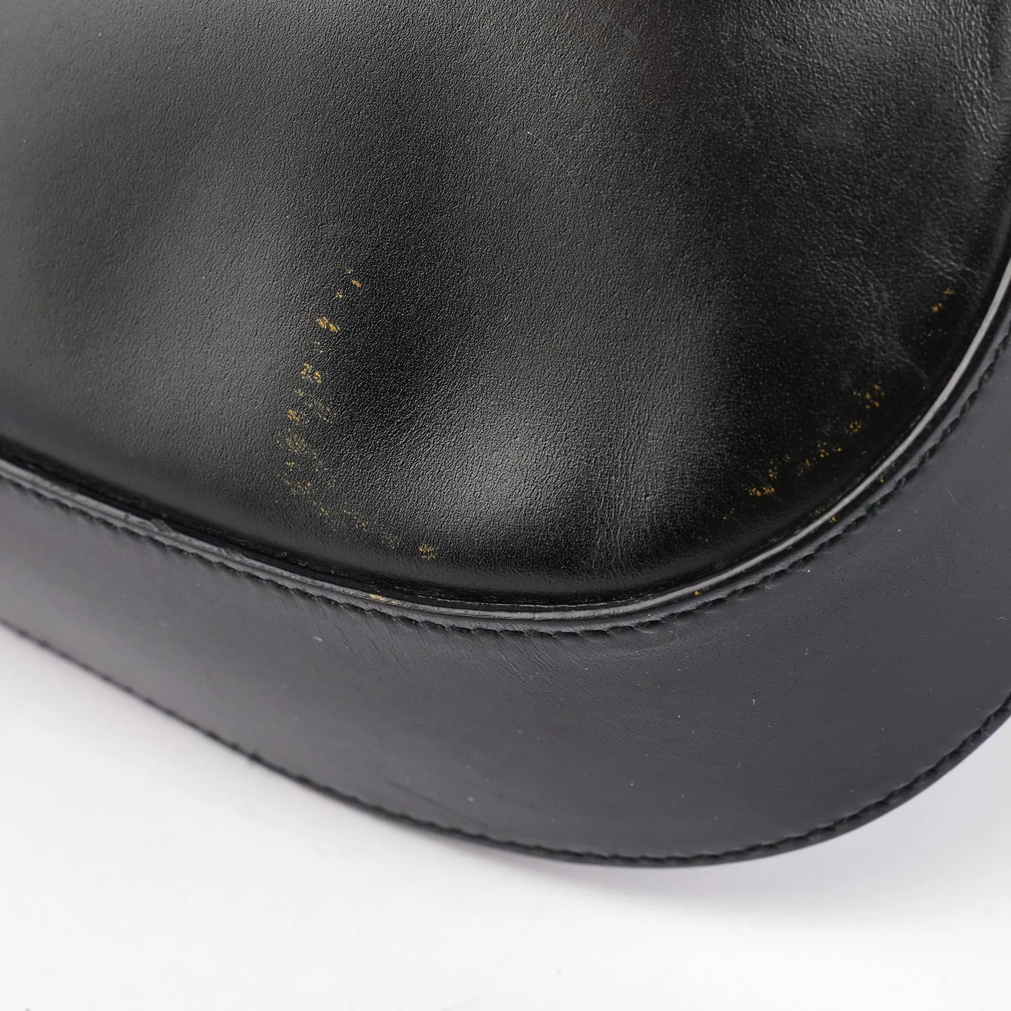 Black Calfskin Cleo Hobo Shoulder Bag