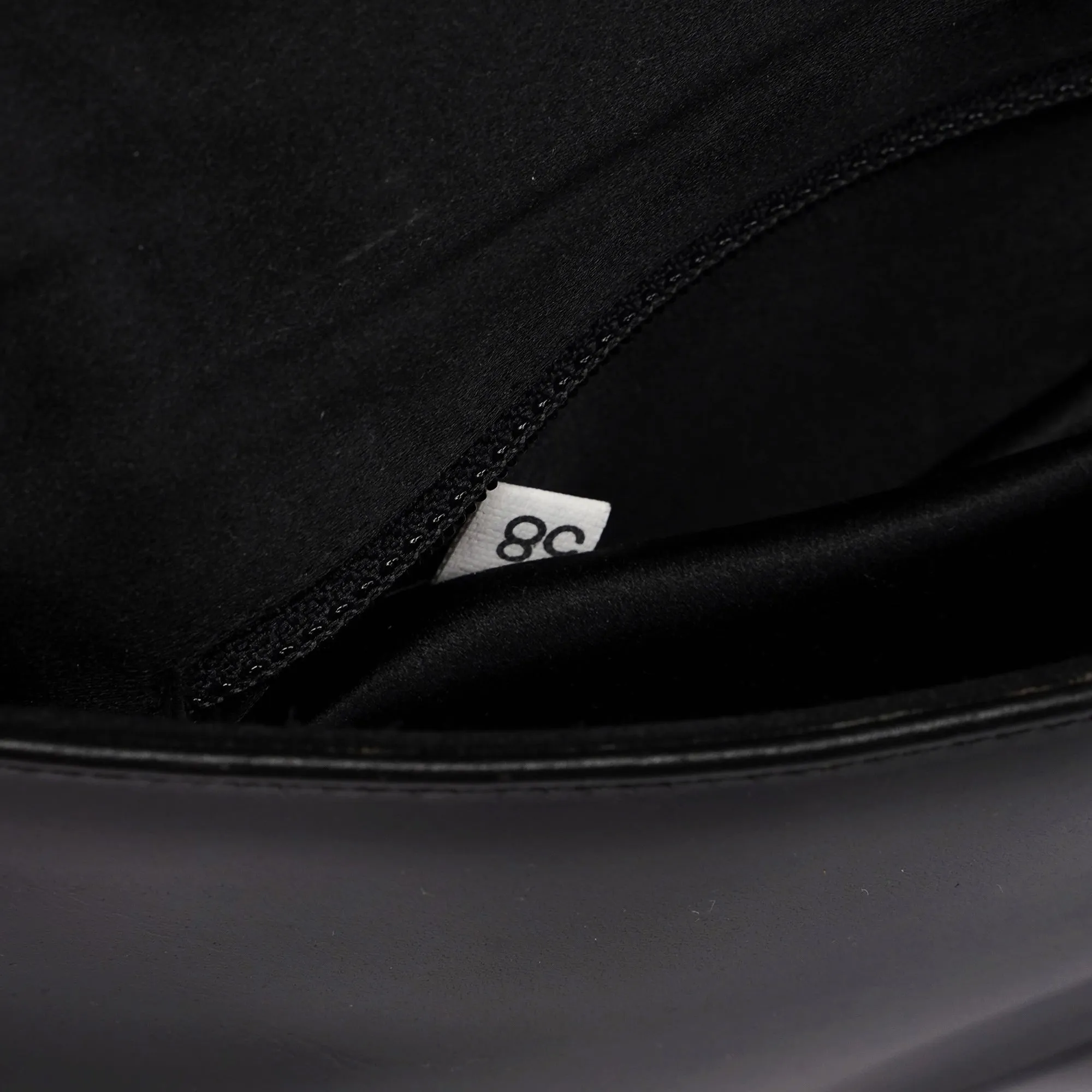 Black Calfskin Cleo Hobo Shoulder Bag