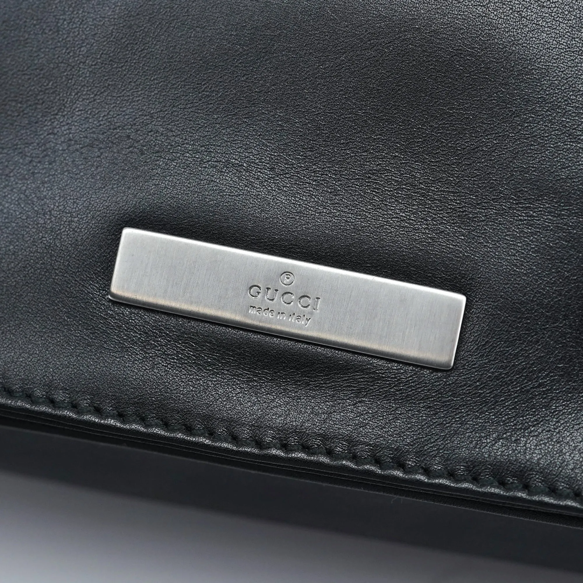 Black Calfskin Shoulder Bag