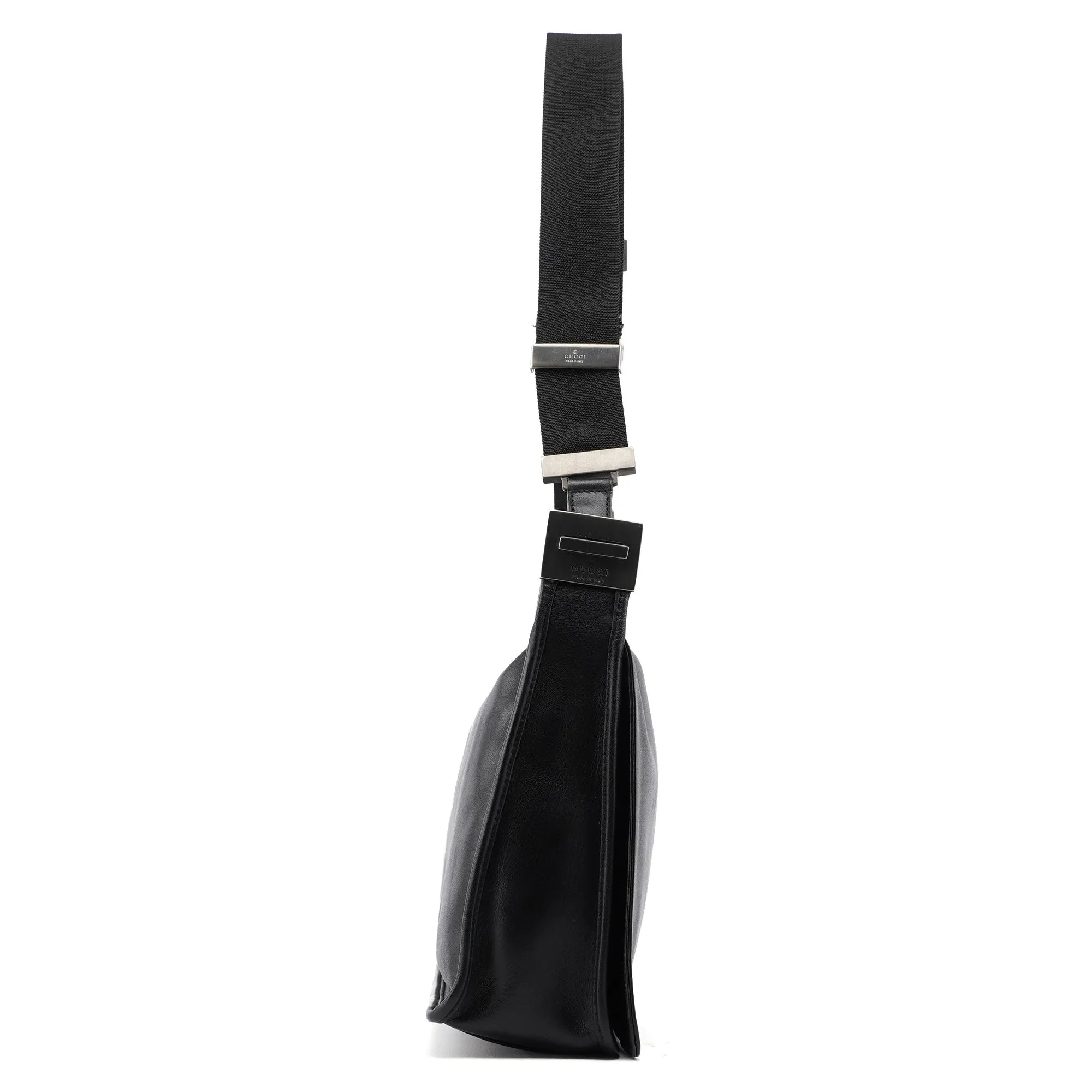 Black Calfskin Shoulder Bag