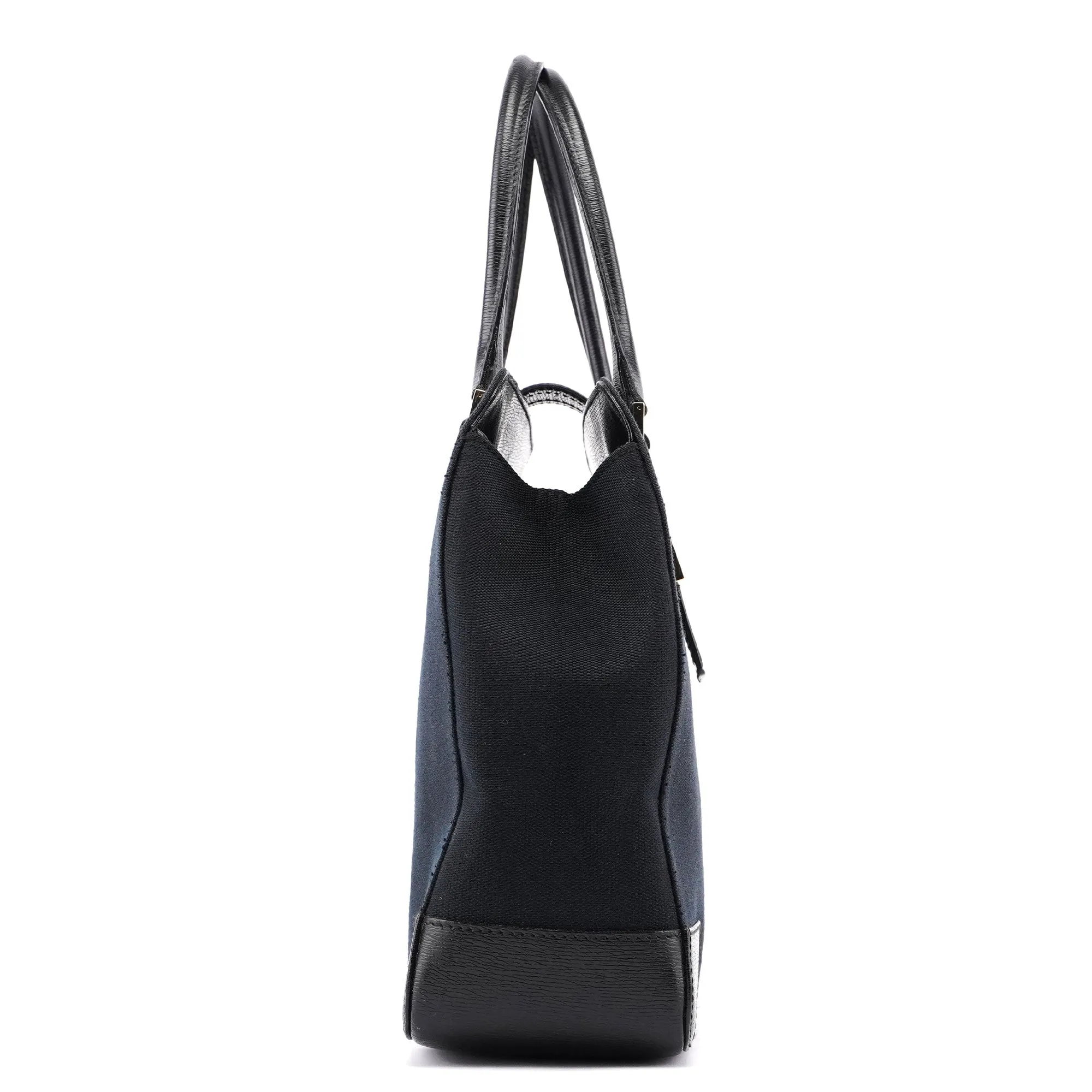 Black Canvas Square G Tote Bag