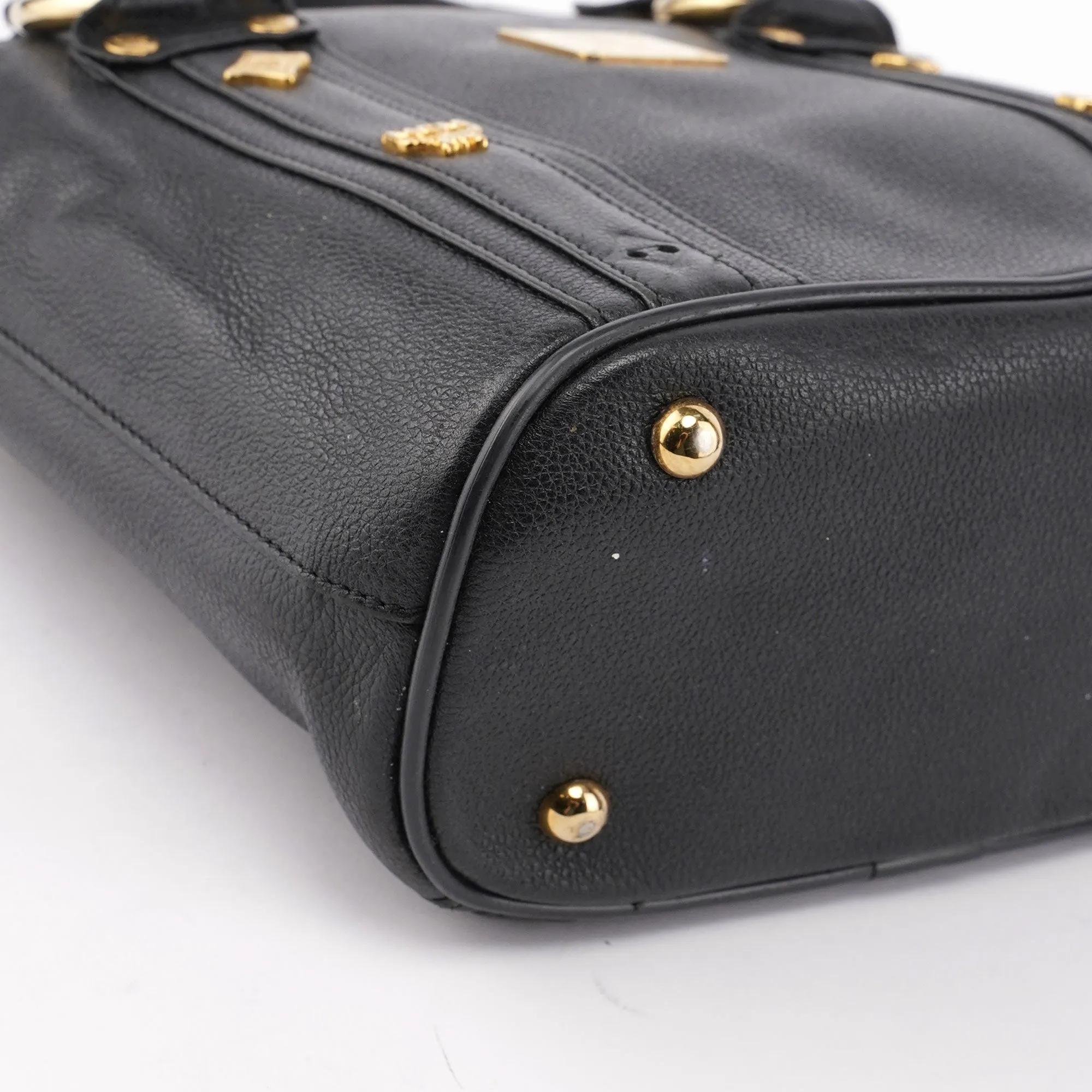 Black Leather Mini Tote
