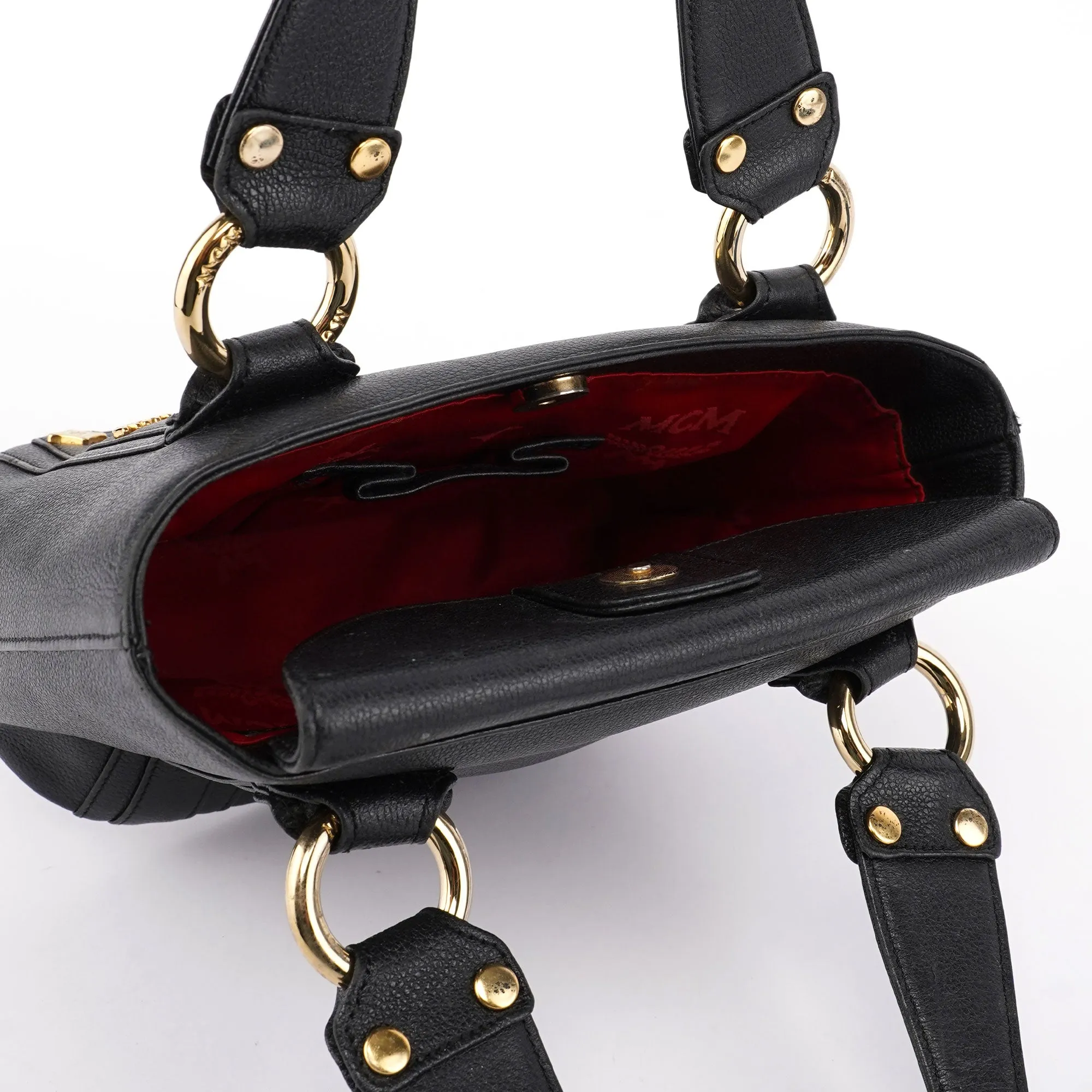 Black Leather Mini Tote